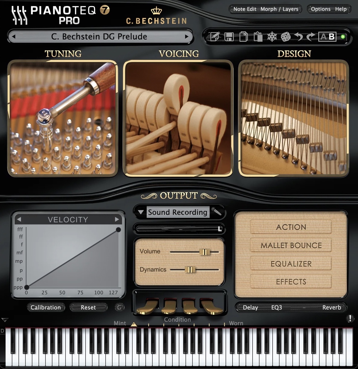 Pianoteq interface - C. Bechstein Digital Grand